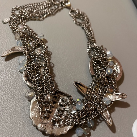 Aldo collar fashion jewelry silver seashell starfish necklace - Picture 7 of 7